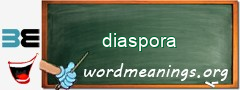 WordMeaning blackboard for diaspora